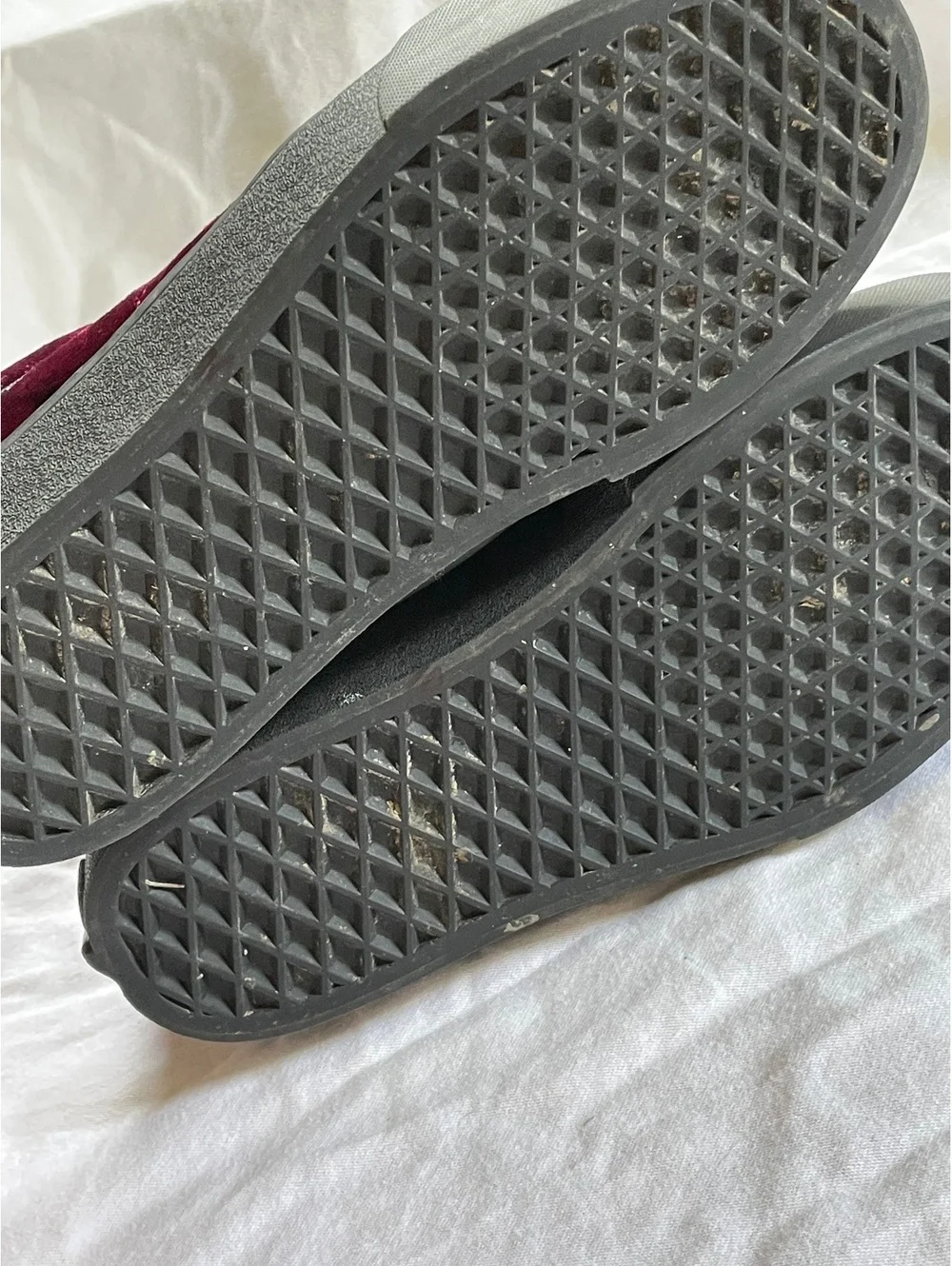 Vans Old Skool Platform Velvet Sneakers Burgundy Wine Men’s Size 6